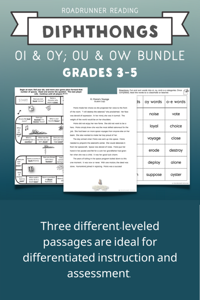 Diphthongs activities for your students in grades 3-5